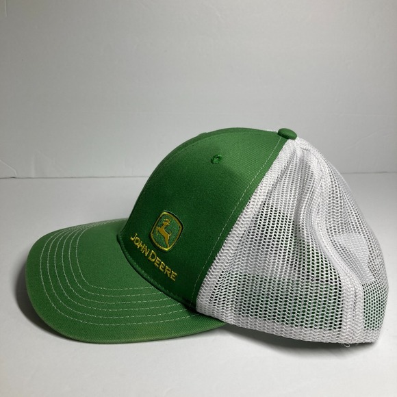 John Deere Cap Hat Adult Green Adjustable‎ Mesh Snapback Farm  Fair Condition - Picture 6 of 13